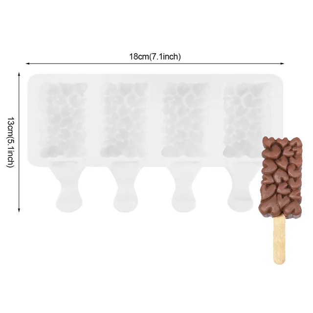Silicone Ice Cream Mold DIY Chocolate Dessert Popsicle Moulds Tray Ice Cube Maker Homemade Tools Summer Party Supplies Style5
