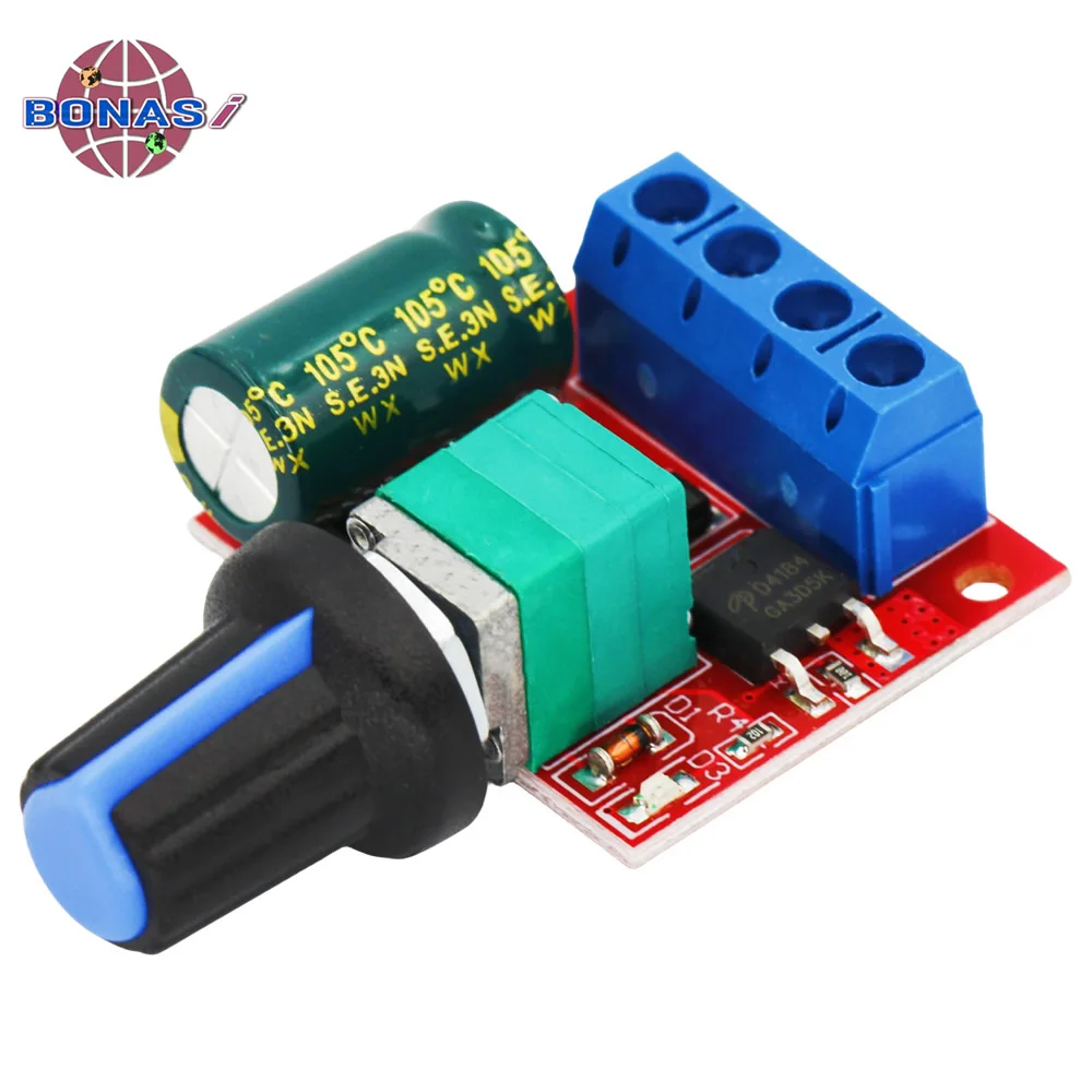 Mini 5A 90W Pwm 12V Dc Modulo Regolatore Di Velocità Del Motore Dc-Dc 4.5V-35V Regolatore Di Velocità Regolabile Interruttore Regolatore Di Controllo 