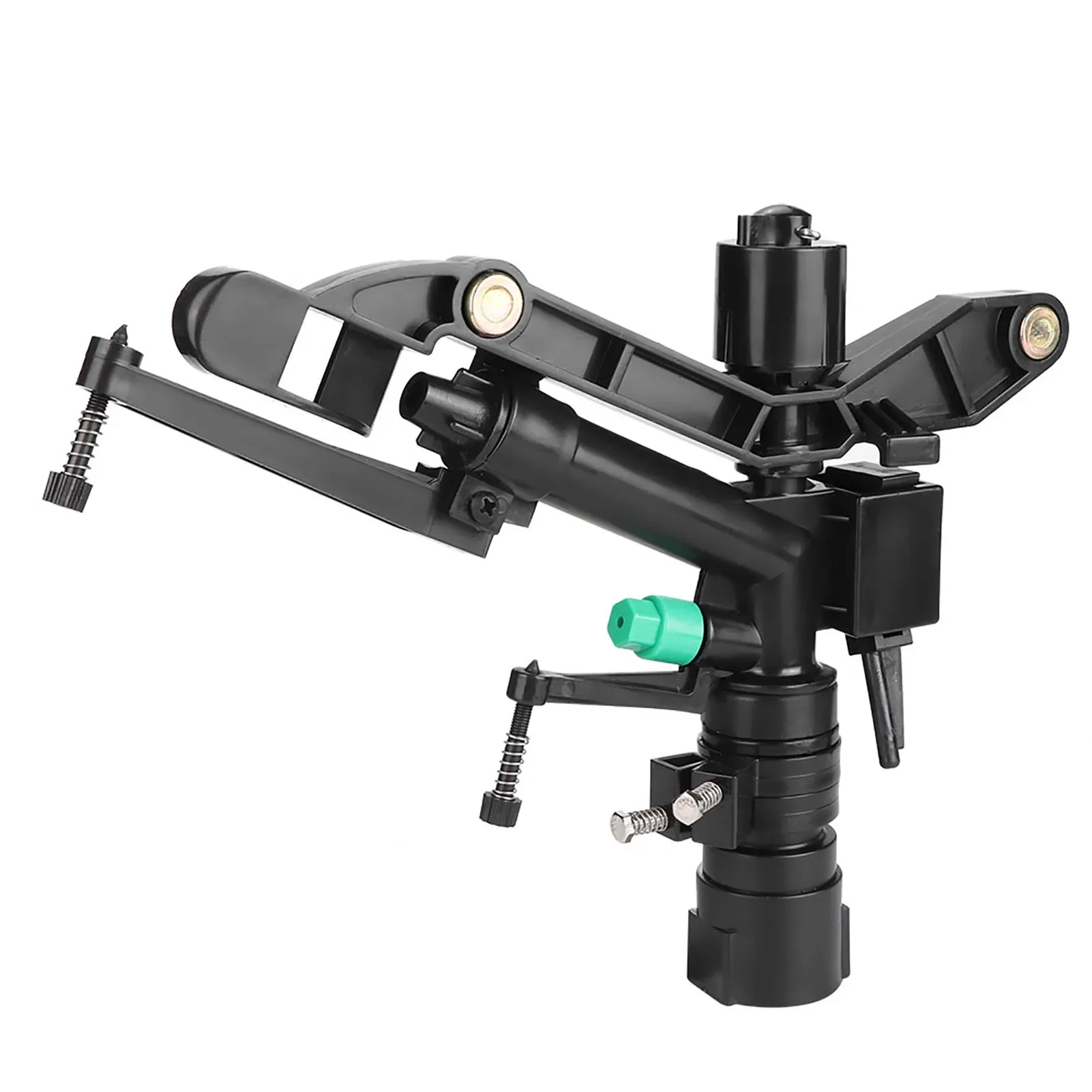 G1 Rotating Rocker Arm Irrigation Nozzle Dual Outlet Female Thread Sprayer Head Adjustable Watering Sprinkler for Garden Lawn