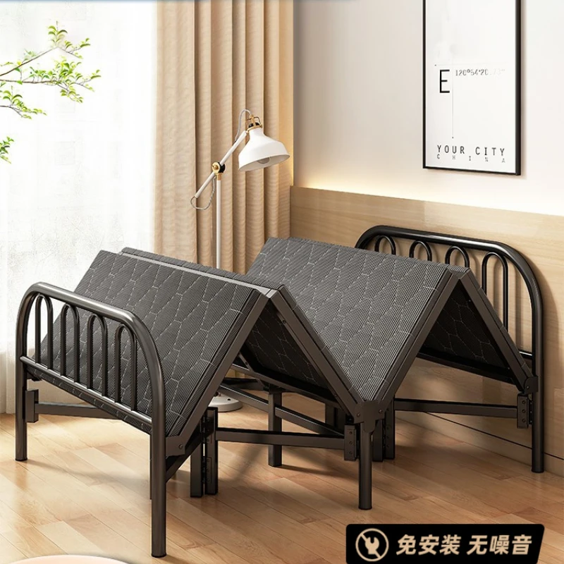 Folding Bed Household Adult Noon Break Bed Rental Room Durable Double