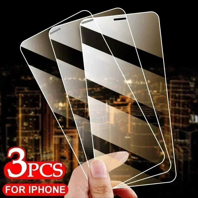 

Защитное стекло для iphone X XS max XR 11 12 pro max 12 mini 6 6s 7 8 plus, 3 шт.