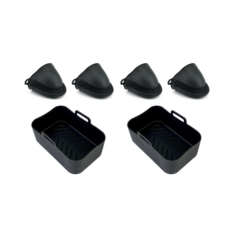 

Силиконовый держатель для жаропрочного фритюрницы с перчатками, 8 Кварт