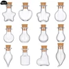 10PCS Mini Glass Bottle Miniature Bottle Mini Cork Glass Vials DIY Mini Wishing Drifting Bottle Wedding Party Decor Glass Jars 5