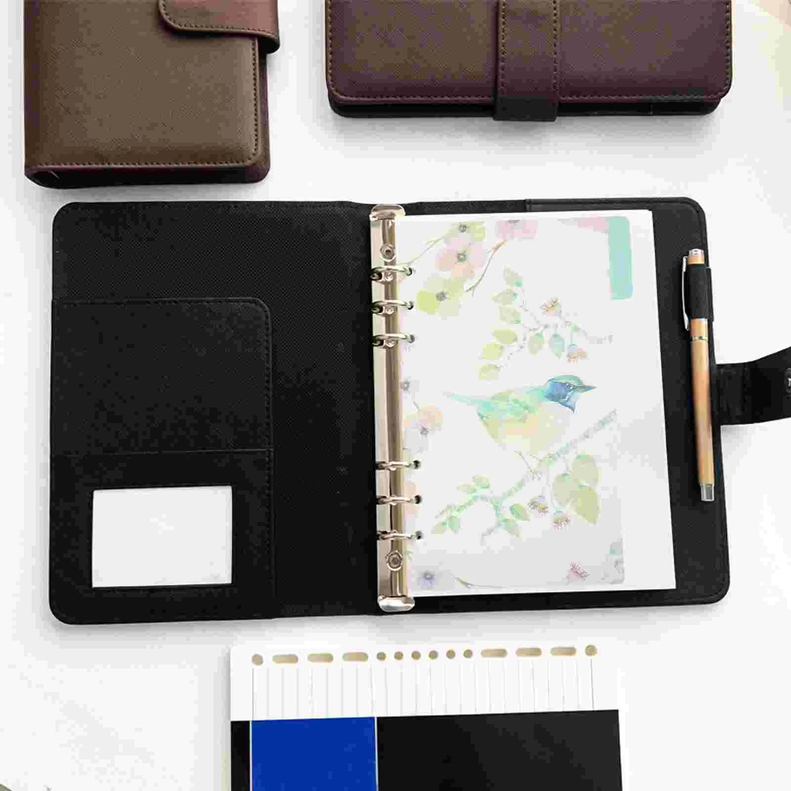

A5 Binder 6 Ring Dividers Notebook Sets A6 Paper Separator Page Rings Notepad Handbook Tabs Labels