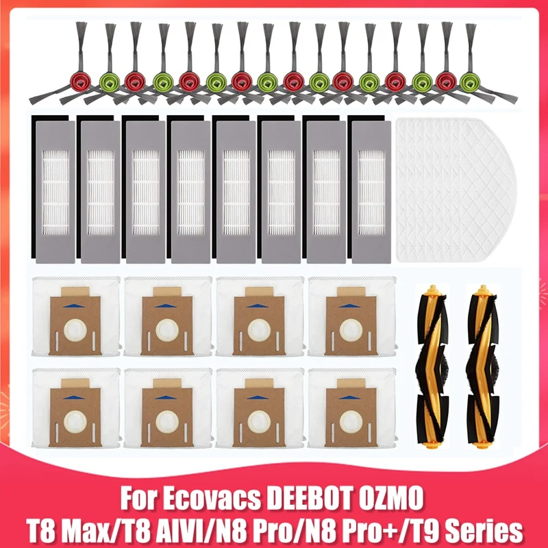 Replacement Parts For Ecovacs DEEBOT OZMO T8 Max T8 AIVI N8 Pro/N8 Pro+ Robot Vacuum Cleaner