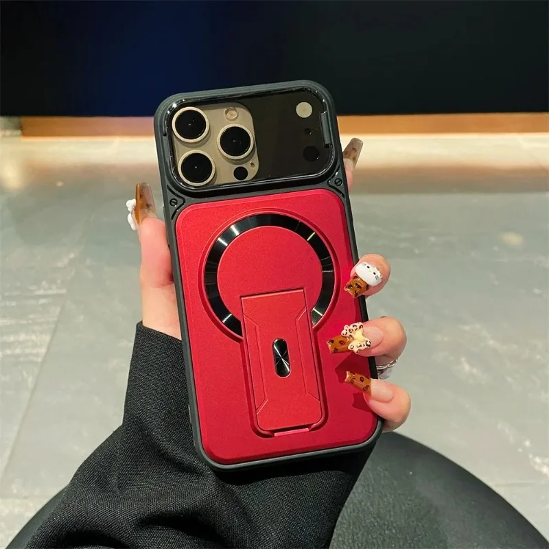 Luxury Folding Magnetic Phone Case with Lens Protector