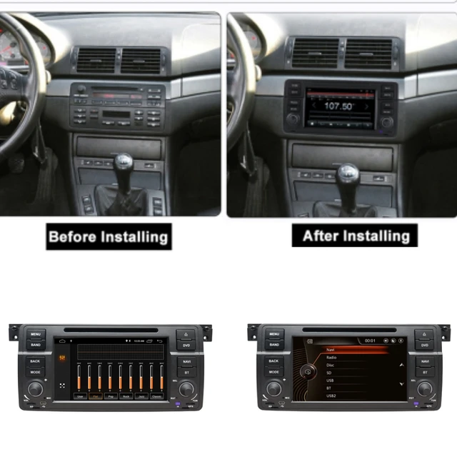 Radio Multimedia con GPS para coche, reproductor de vídeo con Android 12,  128G, DVD, estéreo, Carplay, unidad principal 4G, para BMW Serie 3 E46 -  AliExpress