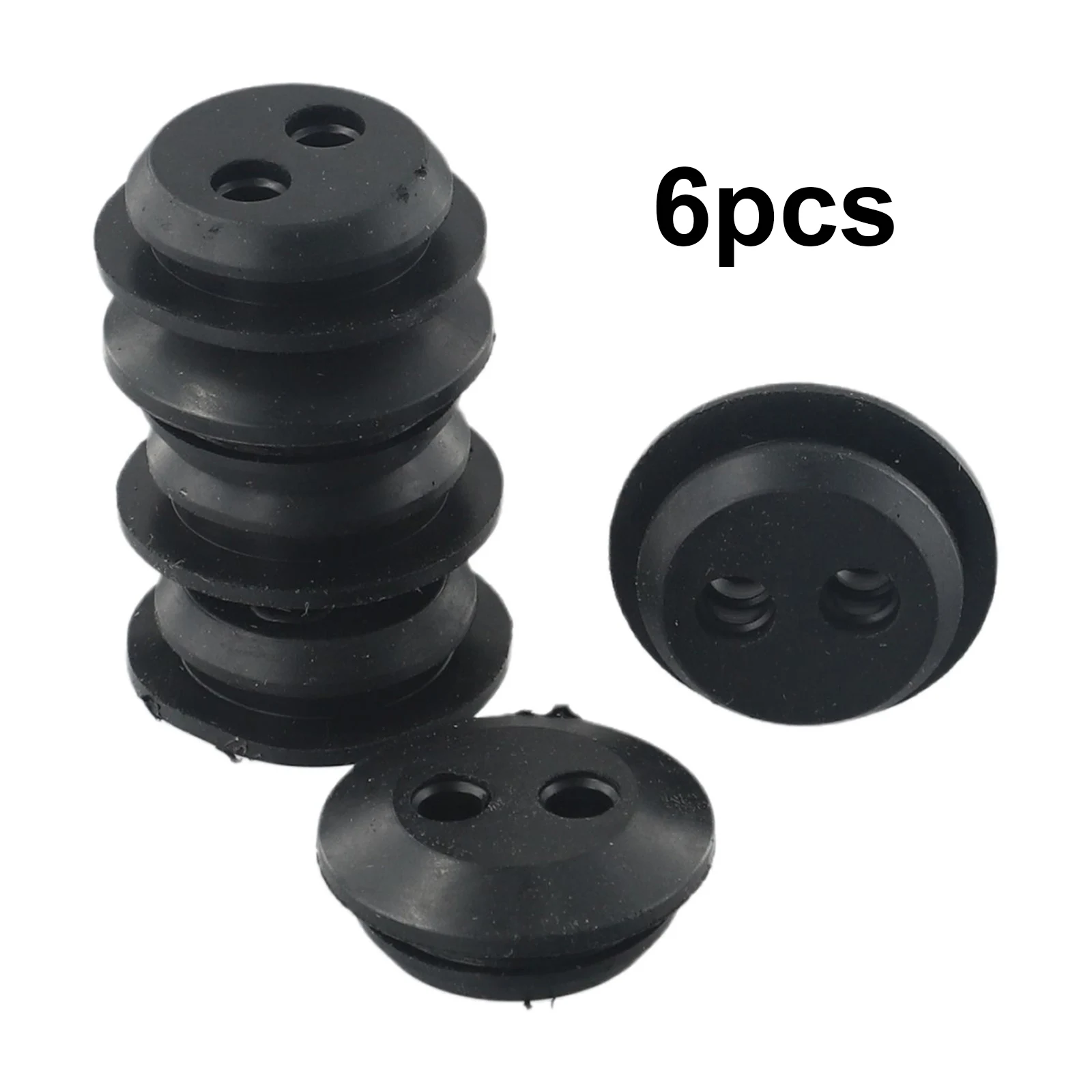 Description Picture 6 of item6 Pcs Rubber Grommet 2 Holes Fuel Tank Seal Grommet Fuel Tank Rubber Grommet Rubber Gas Tank Grommet Gardening Tools