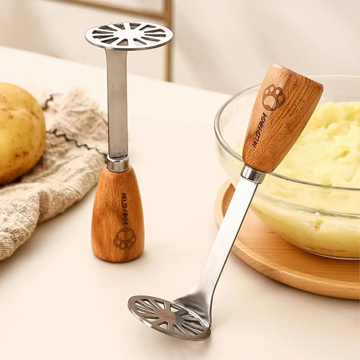Potato Masher Pressed Potato Masher Pumpkin Fruit Vegetable Pressure Mud Machine Kitchen Children Food Potatoes Mud Pusher
