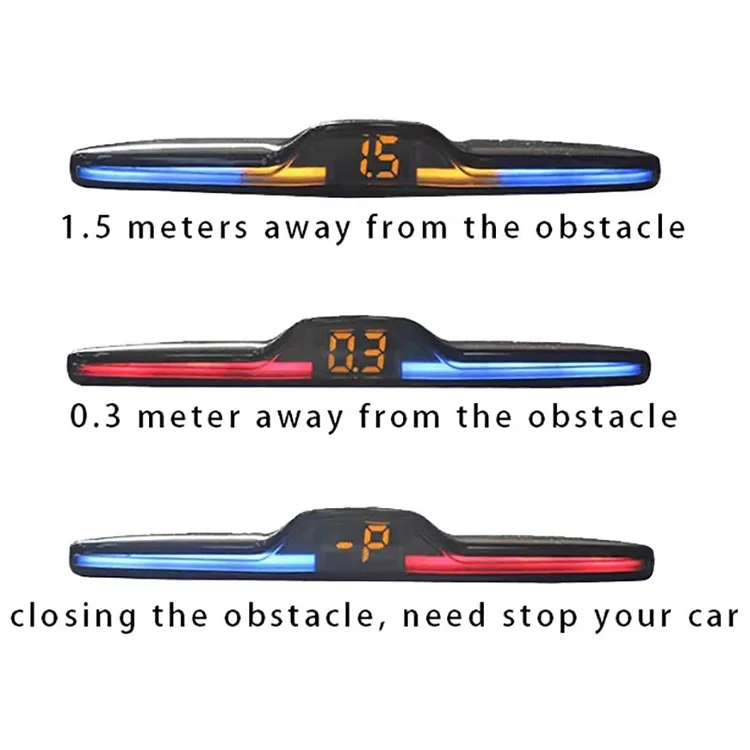 LED Parking Sensor Kit Car LED Parking Sensor Parking Sensor Kit Parking Sensor Car Reversing Radar Probe New LED Parking Sensor System Backlit Display Reversing Detection