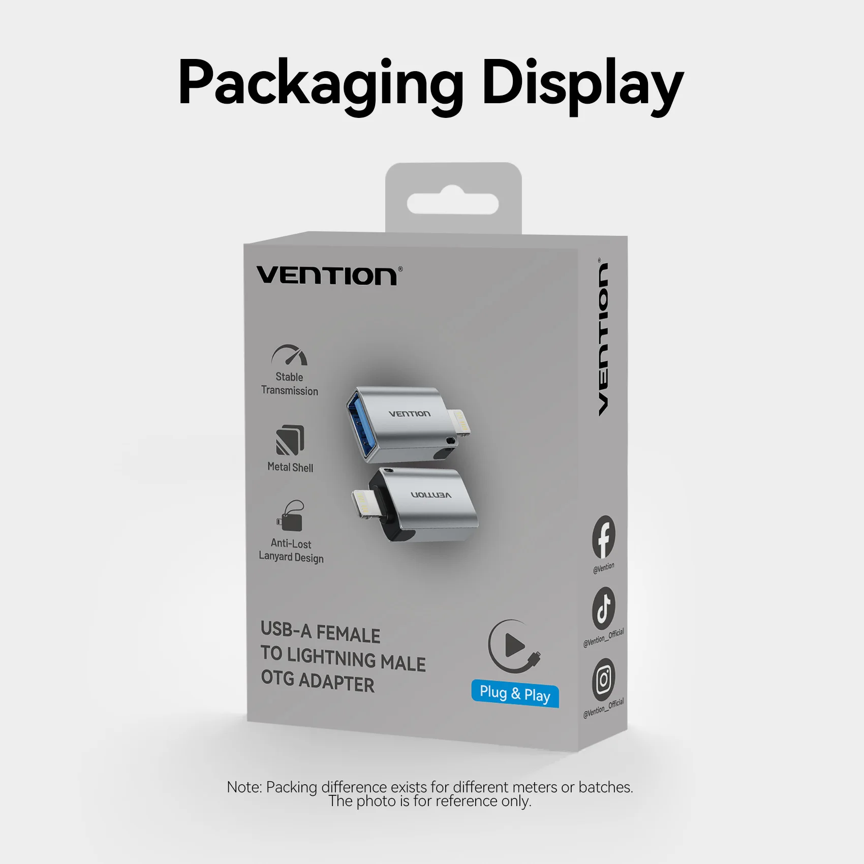Vention USB-C to Lightning OTG Adapter Converter