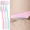 Portable Folding Eyebrow Trimmer Safe Facial Epilators Face Anti Scratch Razor Blade Epilator Set Women Beauty Makeup Tool 2
