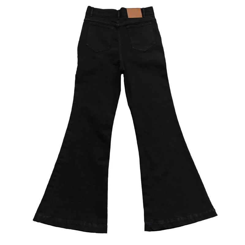 Men's Jeans Fashion Pants for Man Zipper Full Length Streetwear Pants Denim Black Solid Men's Clothing 5