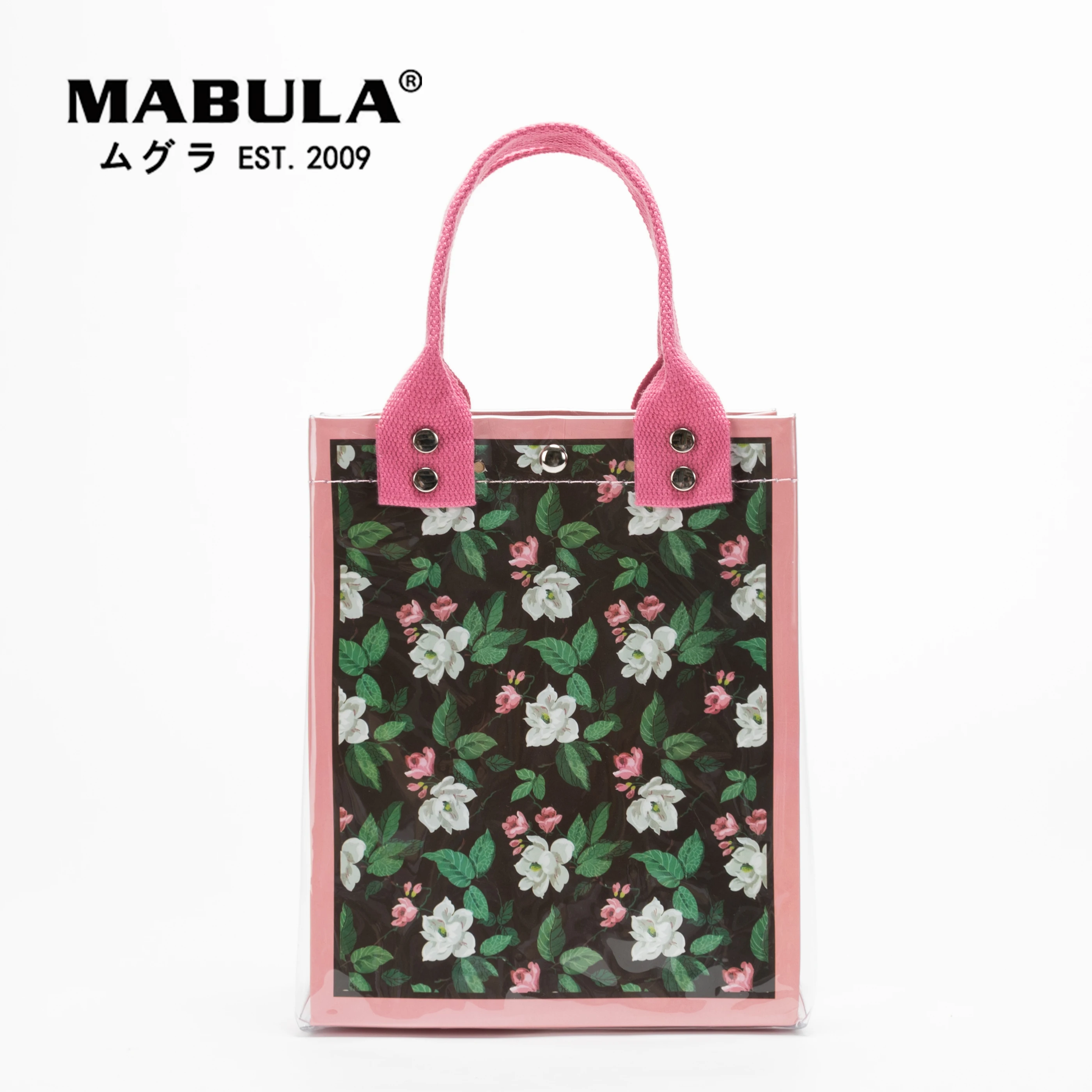 mabula-flower-print-kraft-paper-tote-shopper-handbag-small-hasp-clear