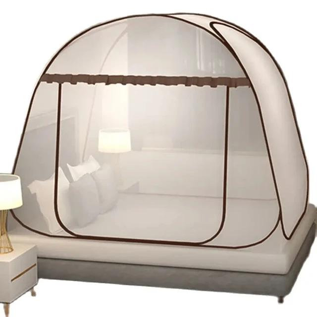 Simple Yurt Mosquito Net Portable Camping Tent Single Double Bed Canopy For Adult Foldable Bunk Mesh Net Breathable Mosquito Net 6