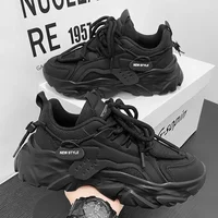 Men Sneakers Mesh Men Shoes PU Leather Platform Casual Sneakers Increased Vulcanized Shoes Light Running Shoes Tenis Masculino 1