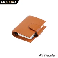 Moterm Regular A9 Size Rings Planner Pebbled Grain Cowhide 3-hole Mini Rings Notebook with 19MM Rings Organizer Journey Diary 1