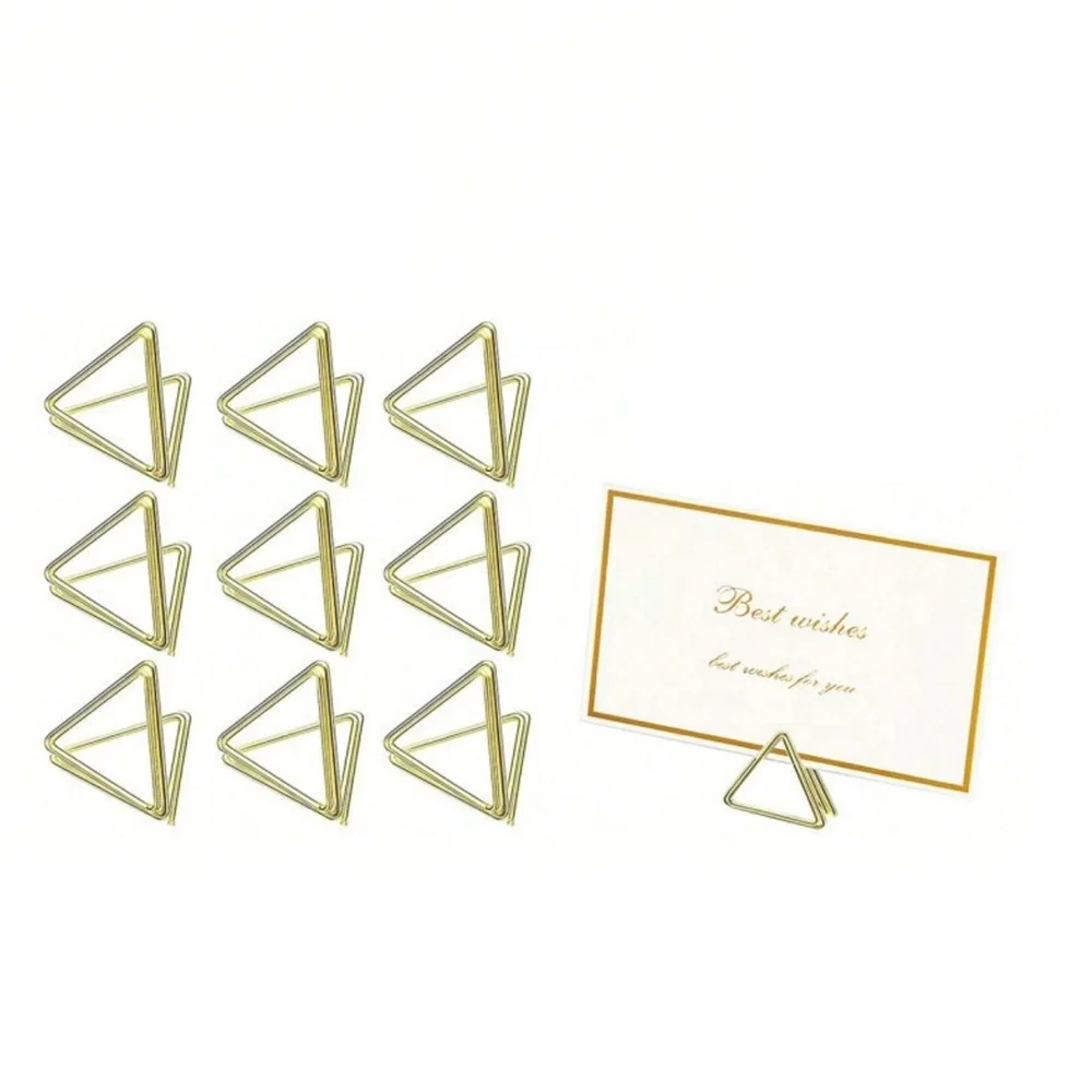 Triangle-shaped place card holders Table number holders for weddings suitable for centerpieces anniversary parties 10pcs place card holders,place cards