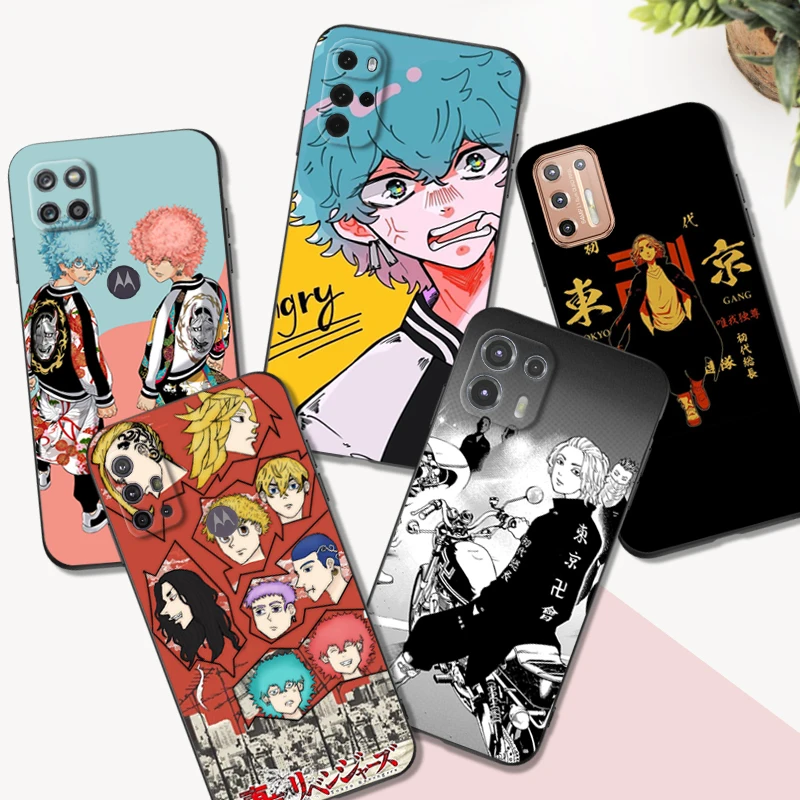 Custodia In Tpu Nero Per Motorola Edge 20 Lite Pro 2021 S Moto E20 E30 E40 E7 4G G 5G Plus Tokyo Revengers