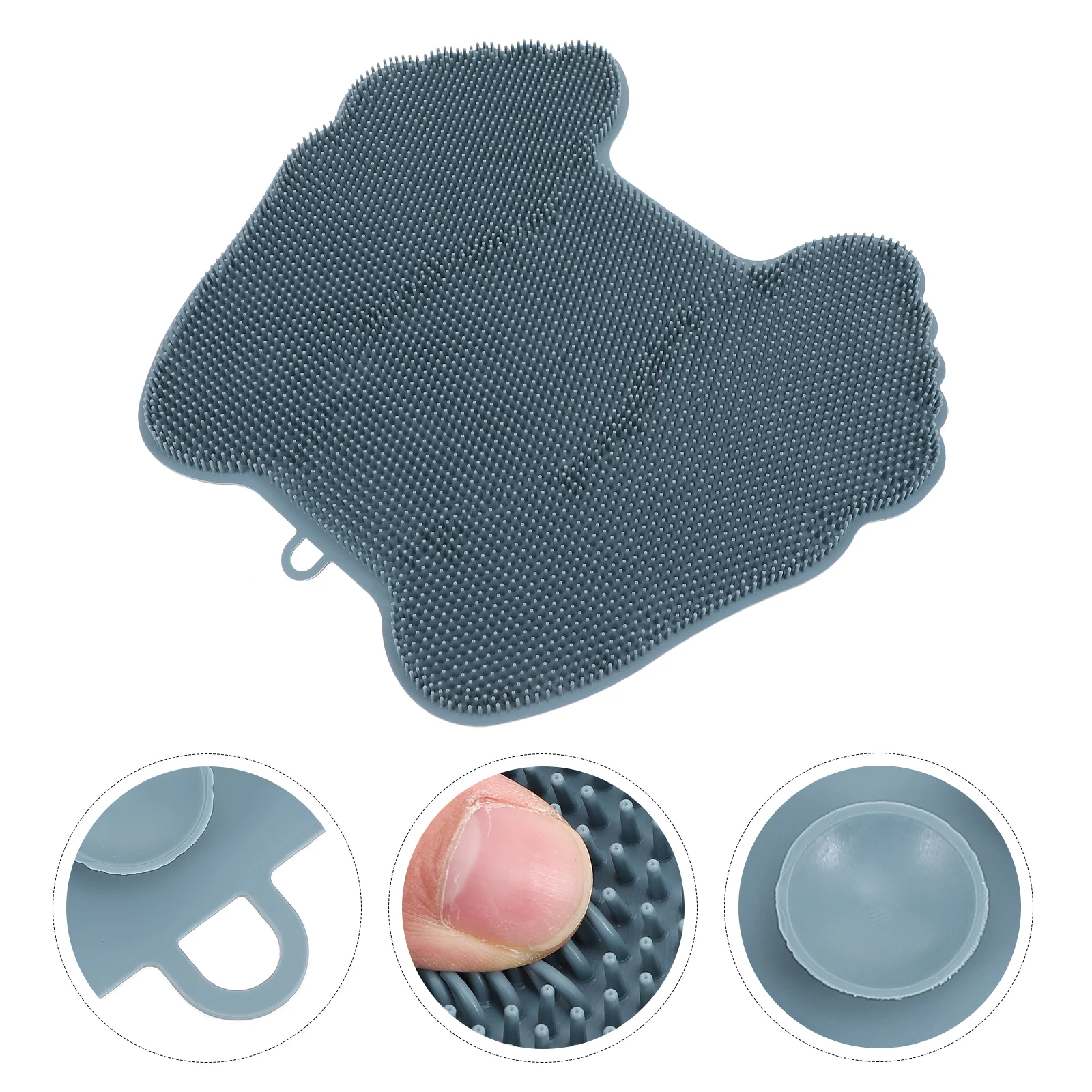 

Massage Silicone Foot Brush Bath Floor Cleaner Non Skid Shower Mat Silica Gel Foot Pad