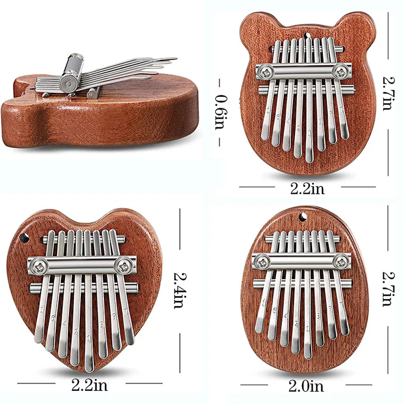 8 Key Thumb Piano Mini Kalimba Portable Finger Piano Adult Kids