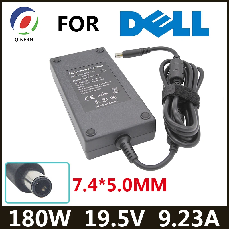 Адаптер для ноутбука Dell Precision M4600 M4700 M4800 Alienware 13 R3 Charger Master G15 G16 DA180PM111, 180 Вт, 19,5 в, 7,4 А, 5,0 * мм