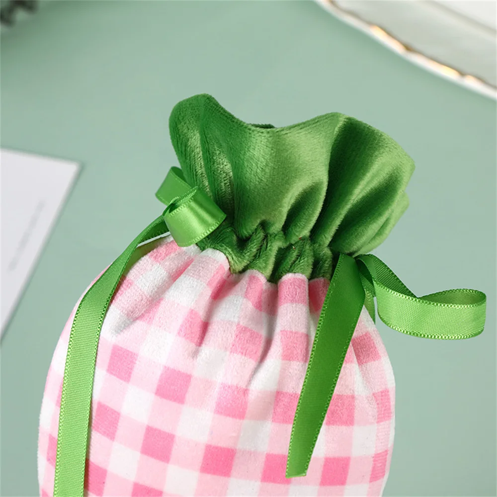 1Pc/10Pcs Easter Carrot Gift Bags Velvet Carrot Drawstring Bags Easter Candy Cookie Packaging for Kids Easter Decoration 2026