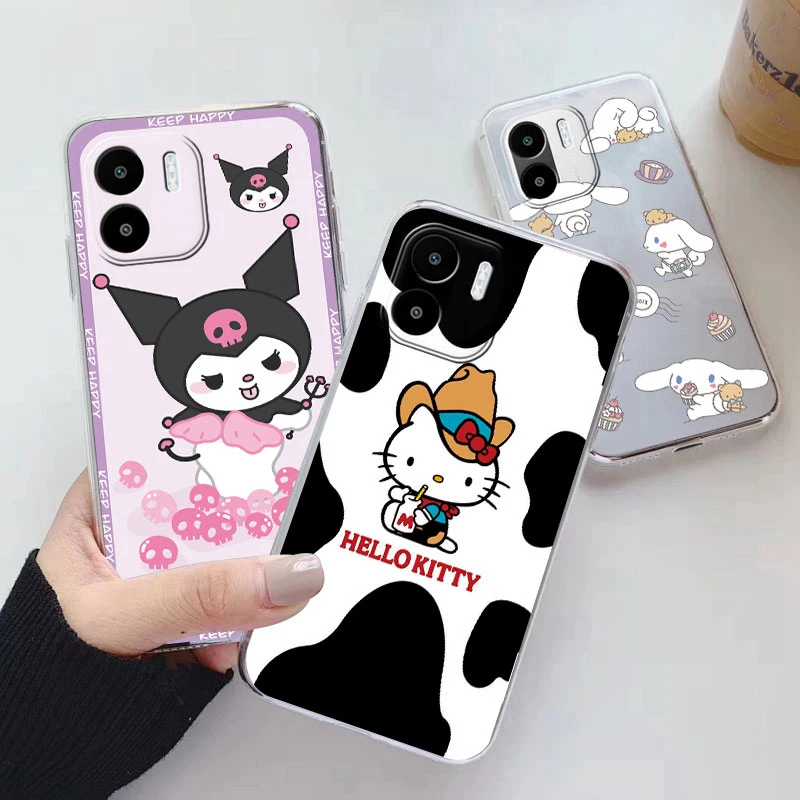 Sanrio Lovely Pachacco Per Redmi A1 A2 Custodia Cartoon Coppia Paraurti Morbido Silicone Trasparente Funda Per Redmi A1 Redmia2 A1 Borse