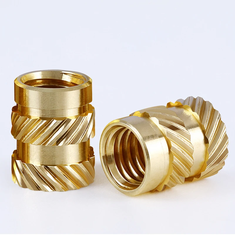Uxcell 50Pcs M4 Threaded Inserts Metric Knurled Nuts Brass Heat-Set