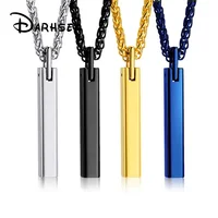 TUNGSTEN Necklace Pendant for Men Male Long Bar Black Blue Silver Gold Color Stainless Steel Fashion Jewelry Gift 2024 1