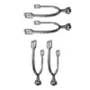 2 Pieces Horse Spur with Rotatable Gear Equestrian Accessory,Western Cowboy Spur 1