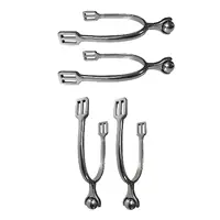 2 Pieces Horse Spur with Rotatable Gear Equestrian Accessory,Western Cowboy Spur 1