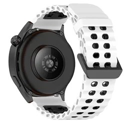 Ocean Band - 22mm Smartwatch Strap in Vibrant Design for 22mm (White Black)