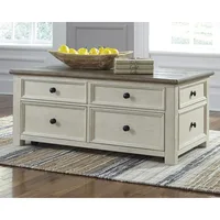 Coffee Table Farmhouse Lift Top Coffee Table with Drawers 2