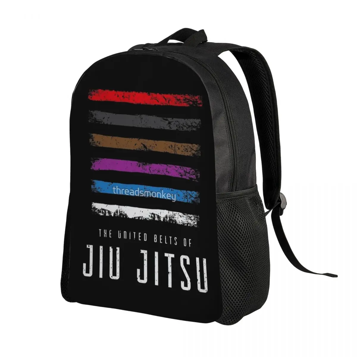 

Рюкзак Jiu Jitsu с ремнями, Регулируемый стильный легкий вместительный, в бразильском стиле, с текстом