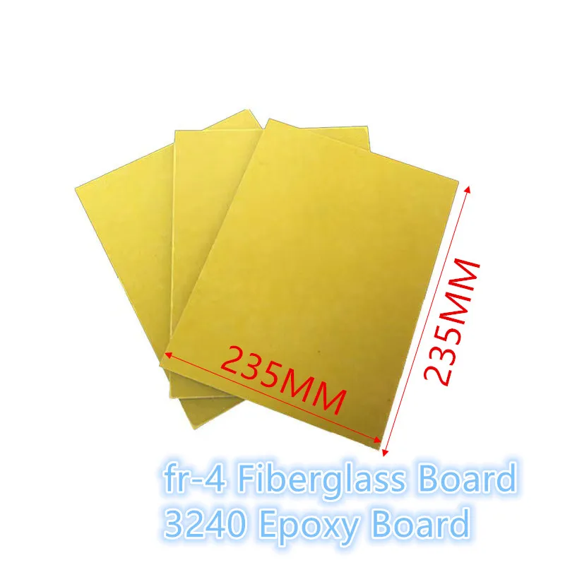 Plaque FR4 Époxy 235x235 Mm | Épaisseur 1,5 Mm | Isolant Haute Température | Pour Circuits Imprimés DIY