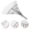 Stainless Steel Telescopic Handle Leaf Rake Carbon Grass Wire Wooden Garden Metal Rakes Leaves for Gardening Adjustable 1