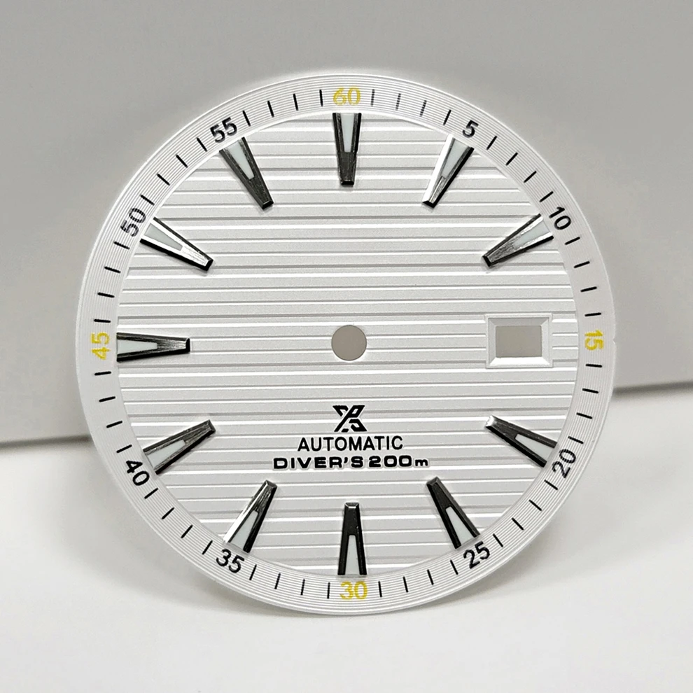 Watch Accessories Modified Watch Accessory 33.5MM literal dial green glow-in-the-dark strip nail scale suitable for NH35/364R/7S movement