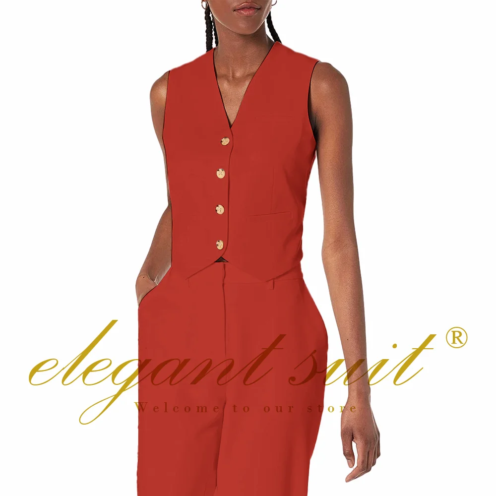 Women's Linen Tank Top and Pants Set of 2 - Elegant Sleeveless Jacket and Pants for Casual Prom Celebration Birthday Party