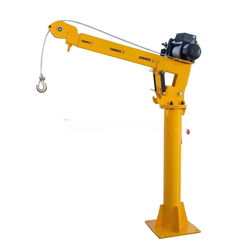 

New Truck Cranes Portable Electric Hoist Remote Control Mobile Jib Mounted Pickup Arm Lift Small Mini Crane 500kg