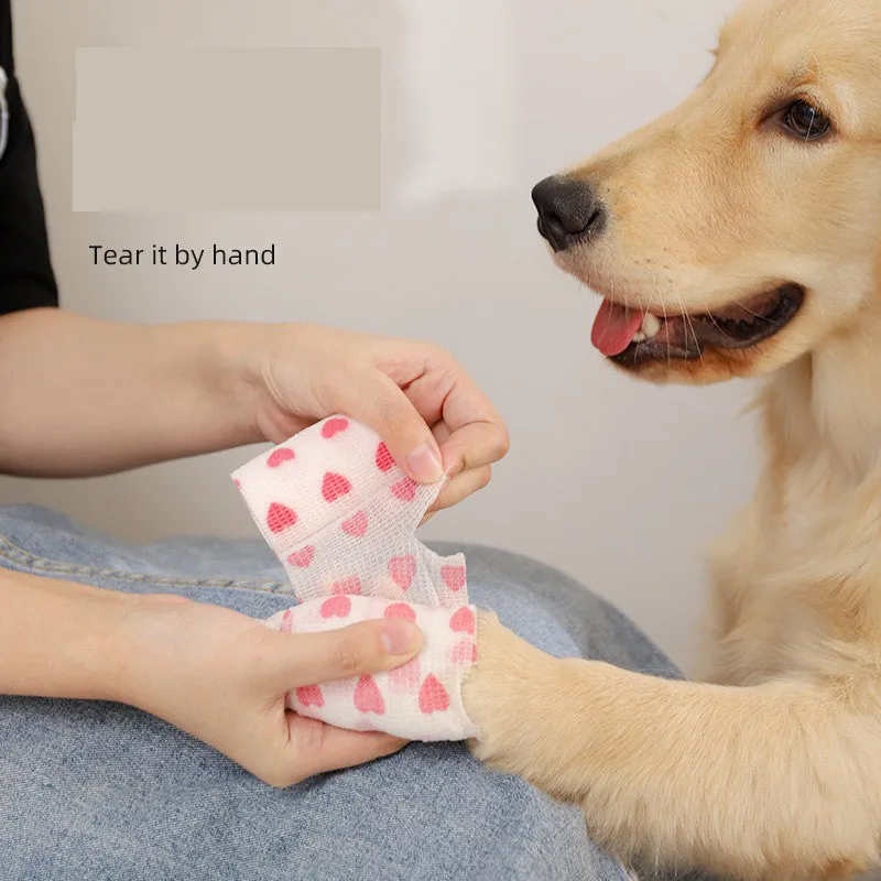 

5CM Adhering Bandage Multi-Function Wrap Tape for Dog Cat Non-Woven Strong Sports Tape for Wrist Healing Ankle Sprain