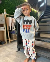 Sweat-shirt à capuche pour enfants, imprimé de dessins animés, unisexe, style européen, pour garçons et filles, printemps-automne 4