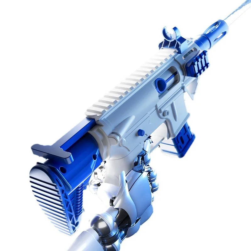 M416 manual continuous shooting water gun, pressure back water gun, children's design, summer high-pressure toy, water game toy 6