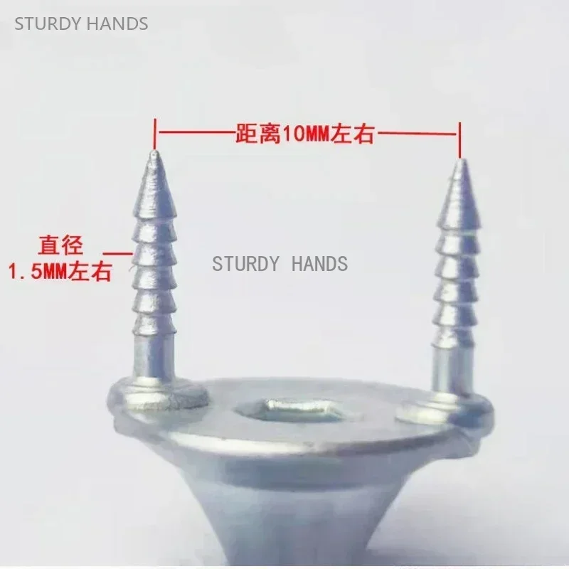 50PCS Steel Galvanized Special Skirting Wire Headless Double headed Nail Decoration Invisible Self tapping Sheep Horn Nail seamless nails,upholstery nails,brad nails,round head nails,woodworking nails