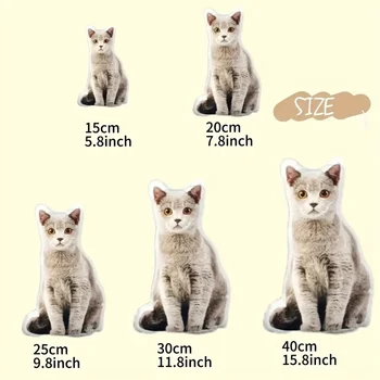 Alternative view of A customizable pet pillow, personalized 3D portrait plush toy for cats and dogs, mini animal pillow toy
