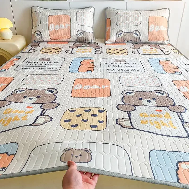 2025 popular simple, fresh and cool silk digital printing latex mat feels cool and smooth to the touch 3