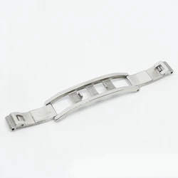 Sleek Stainless Steel Double Pull Folding Clasp Watch Buckle (Steel color - 6mm)