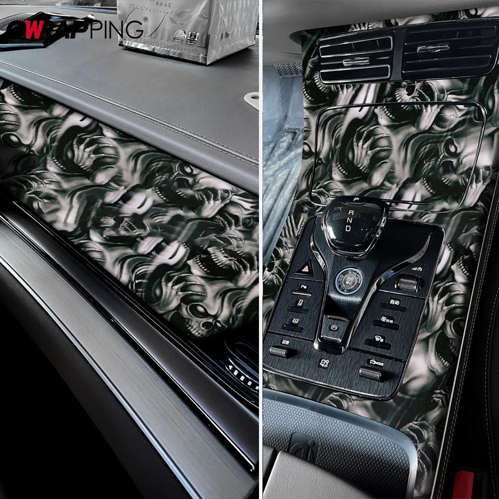 Car Sticker Skull Cartoon Printed Adhesive Vinyl for Car Body Film Camo Motorcycle Modification Films Wrap Vinyl Car Accessories