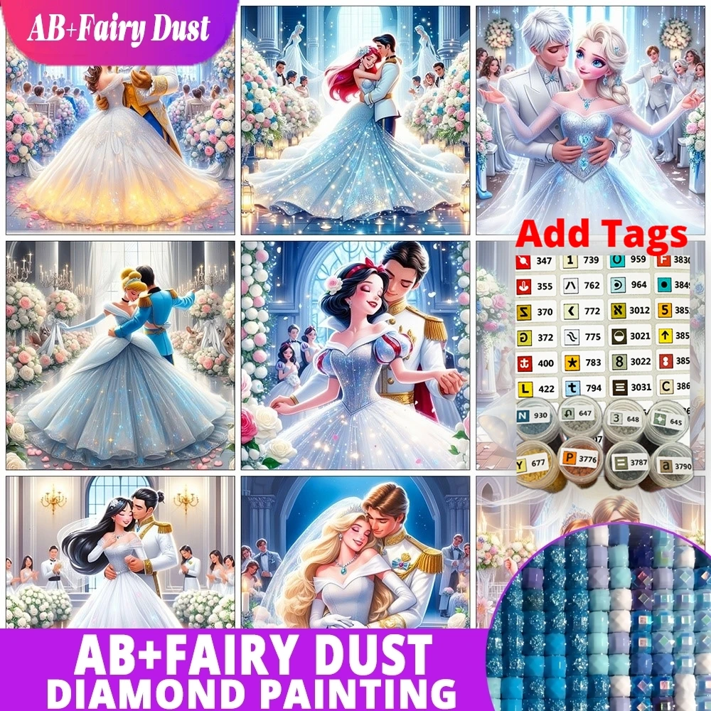 Peinture Diamant AB Fée : Princesse & Prince Mariage Scintillant