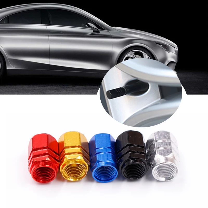 

4/10Pcs Aluminum Alloy Car Tire Valve Caps Tyre Rim Stem Covers Waterproof Airdust Caps Auto Replacement Parts Accessories